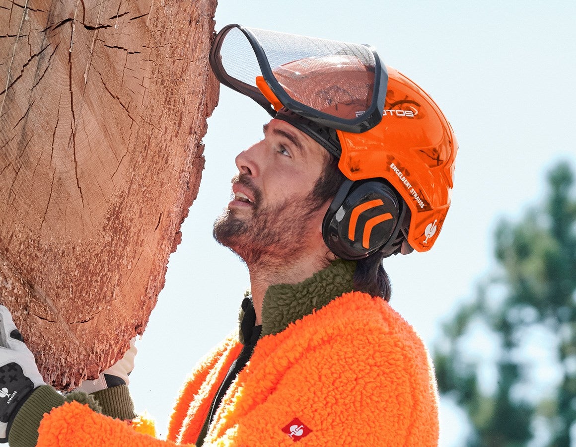 Additional image 1 e.s. Forestry helmet Protos® high-vis orange woodprint