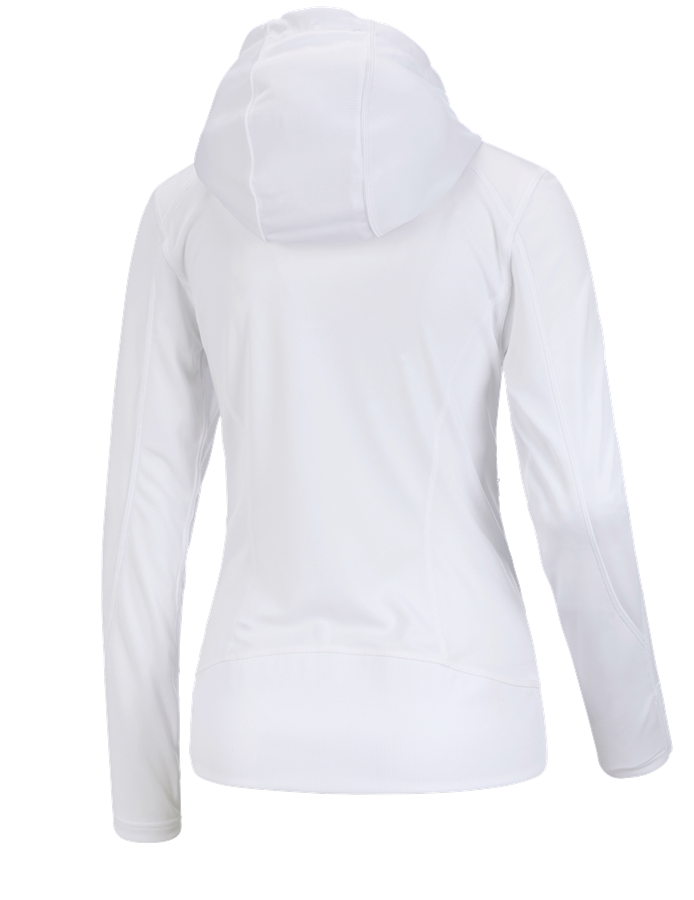 Secondary image e.s. Functional hooded jacket stripe, ladies' white