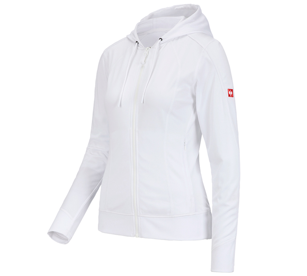 Primary image e.s. Functional hooded jacket stripe, ladies' white