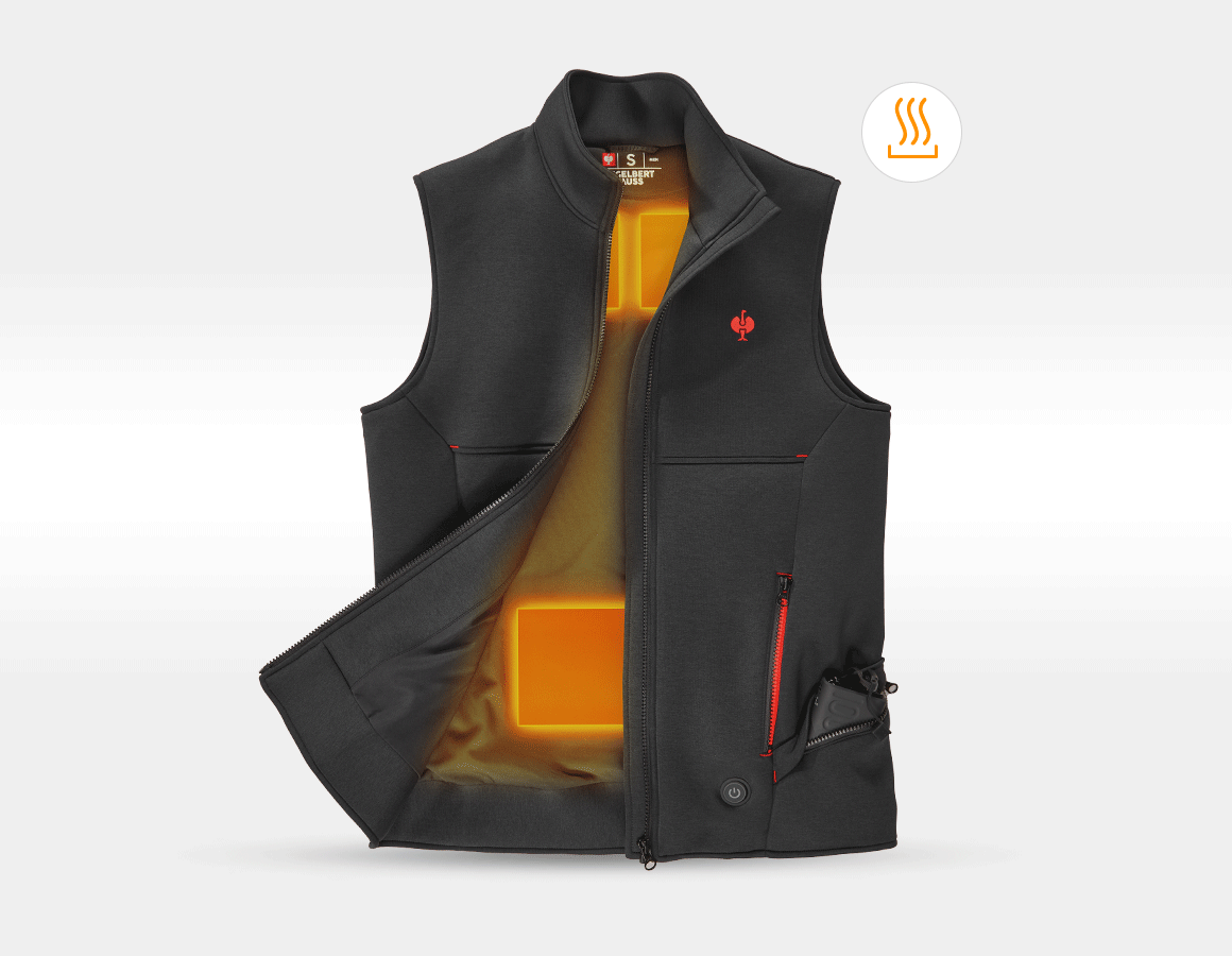 Additional image 6 e.s. Heated bodywarmer climafoam black melange