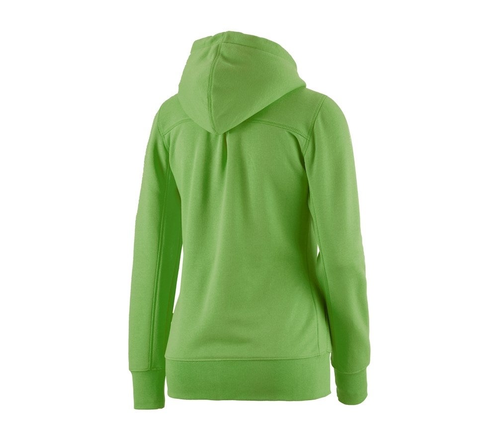 Secondary image e.s. Hoody sweatjacket poly cotton, ladies' seagreen