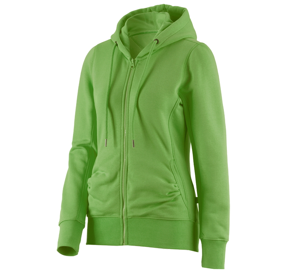 Primary image e.s. Hoody sweatjacket poly cotton, ladies' seagreen