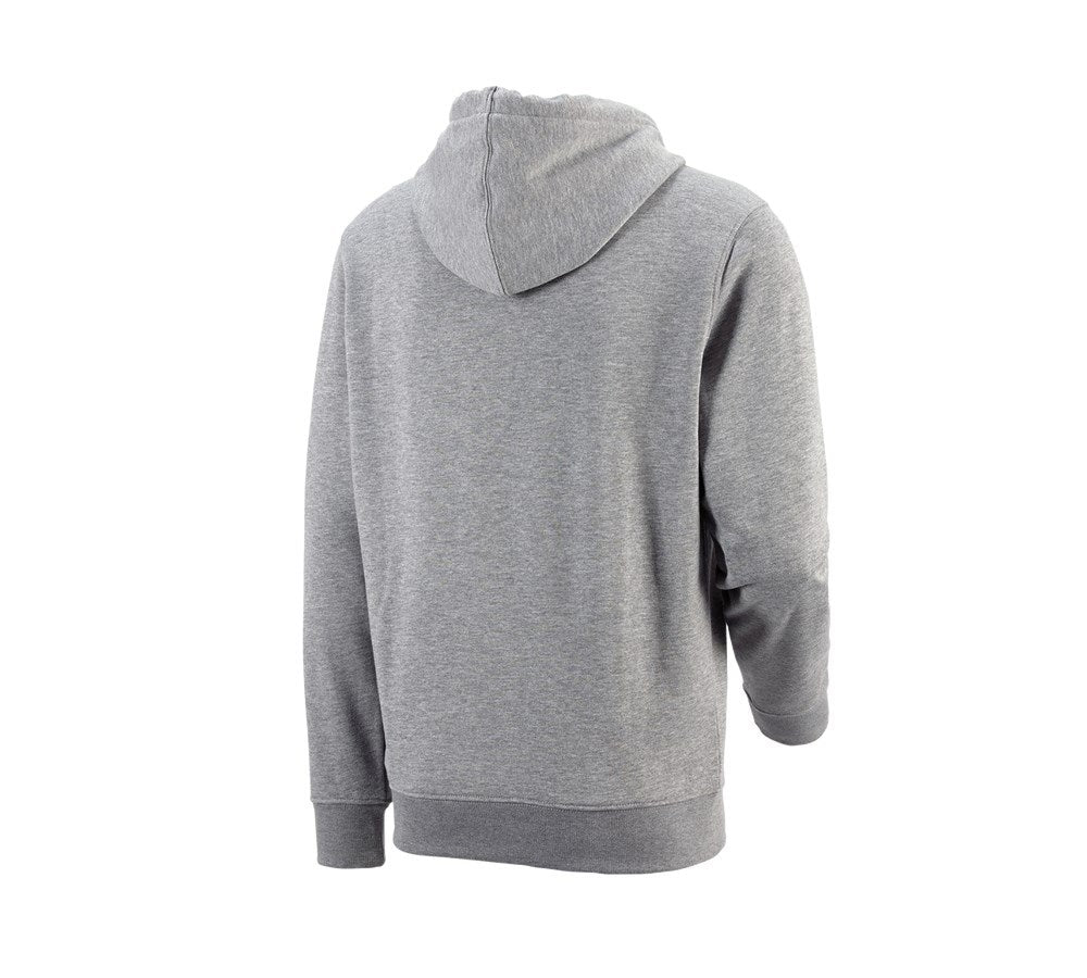 Secondary image e.s. Hoody sweatshirt poly cotton grey melange