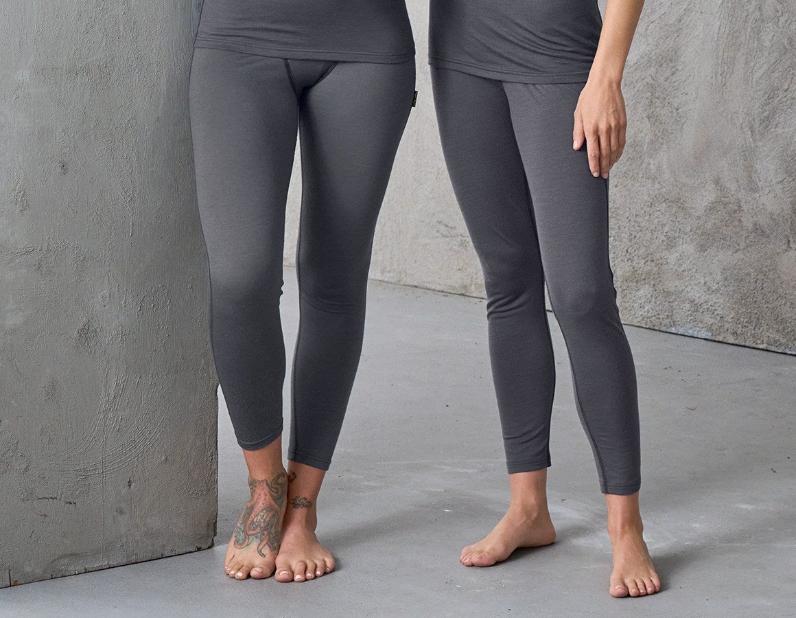 Main action image e.s. Long-pants Merino, ladies' cement/graphite