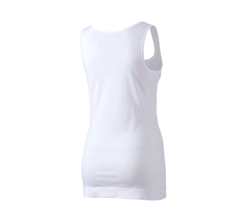 Secondary image e.s. Long tank cotton, ladies' white