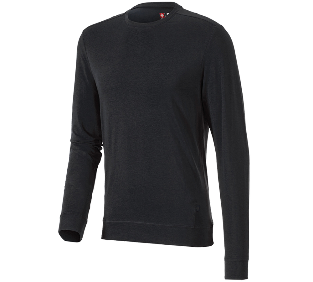 Primary image e.s. Long sleeve cotton stretch black