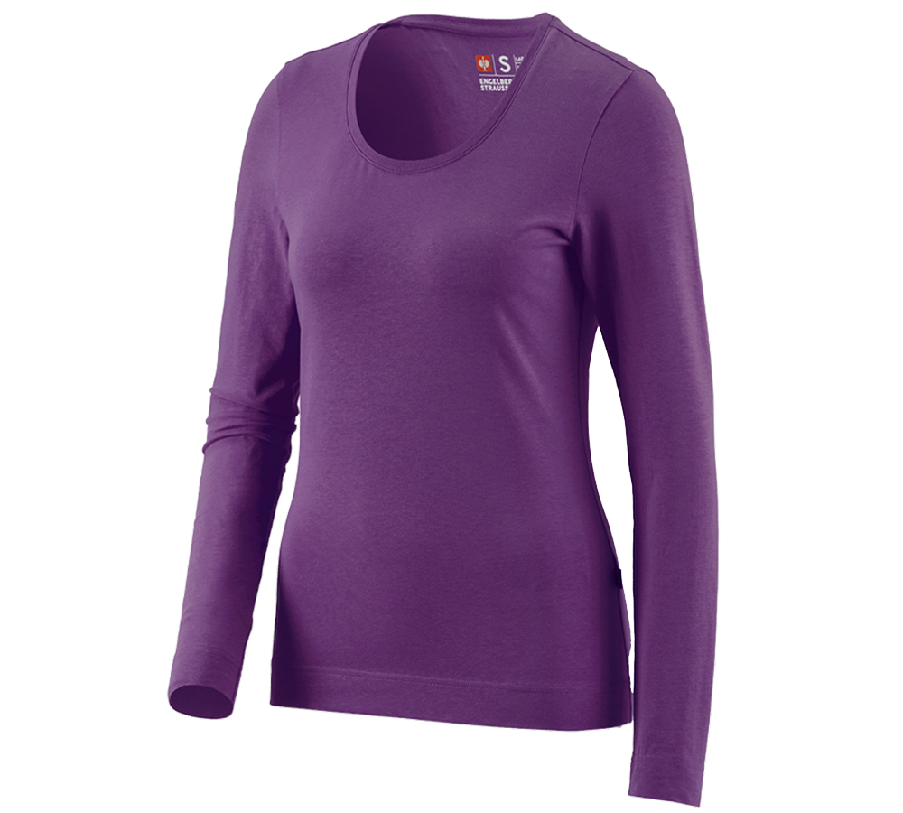 Primary image e.s. Long sleeve cotton stretch, ladies' violet