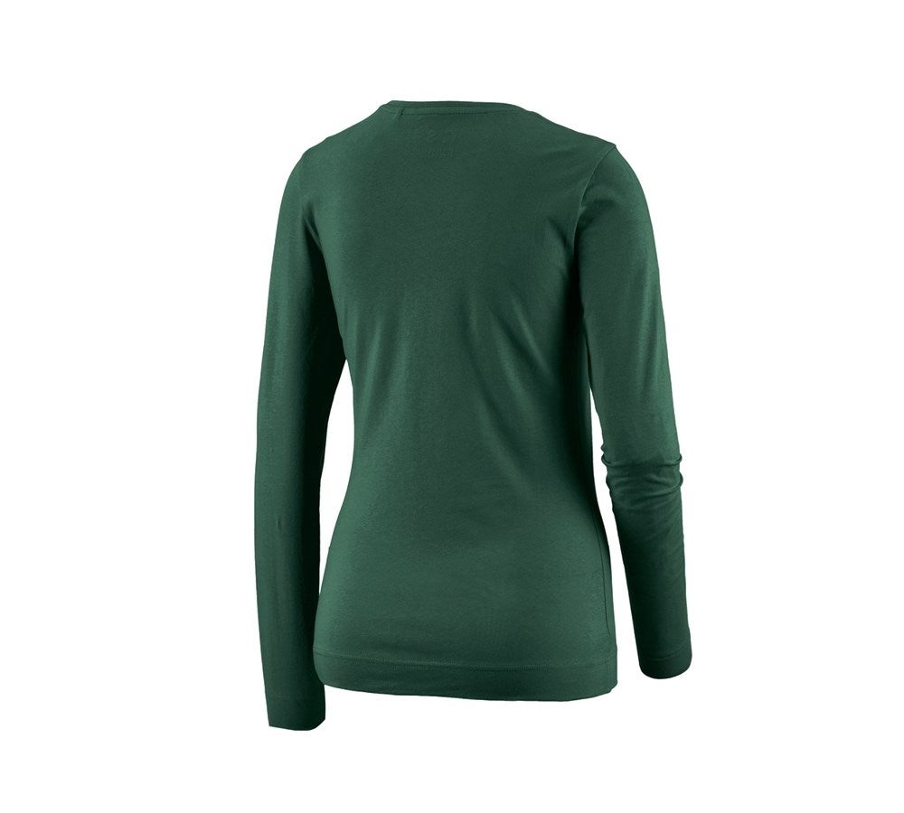 Secondary image e.s. Long sleeve cotton stretch, ladies' green