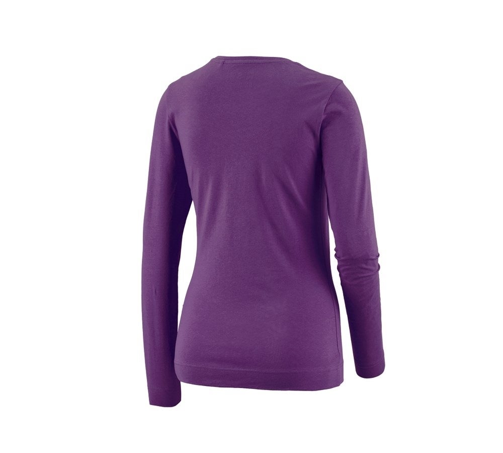 Secondary image e.s. Long sleeve cotton stretch, ladies' violet