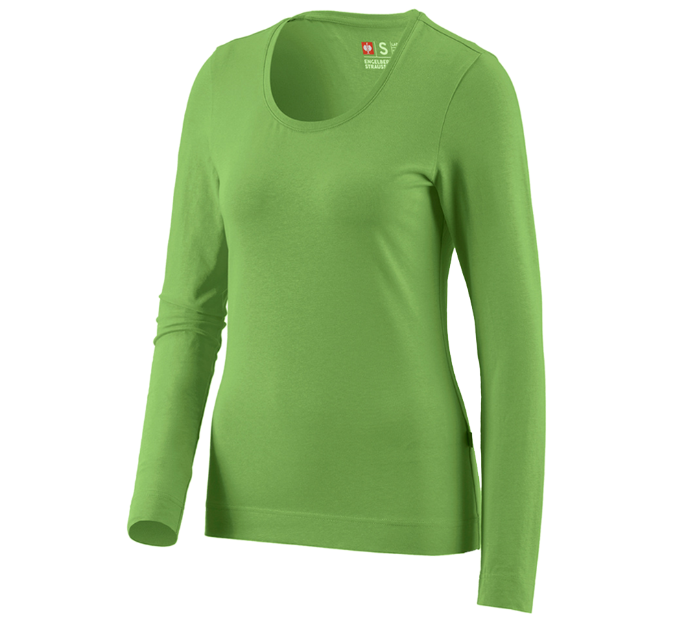 Primary image e.s. Long sleeve cotton stretch, ladies' seagreen