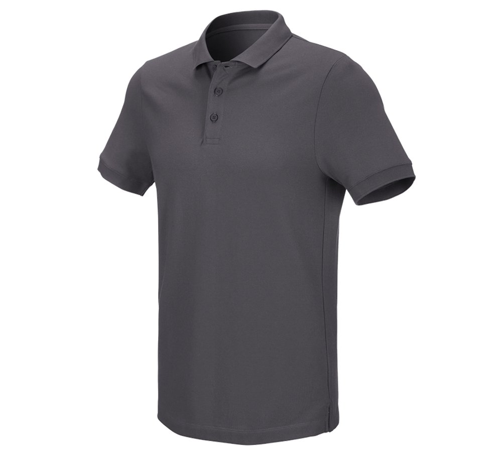 Primary image e.s. Pique-Polo cotton stretch anthracite