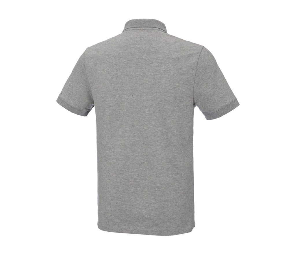 Secondary image e.s. Pique-Polo cotton stretch grey melange