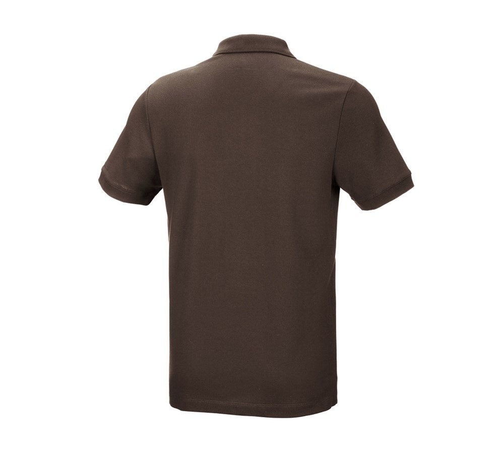 Secondary image e.s. Pique-Polo cotton stretch chestnut