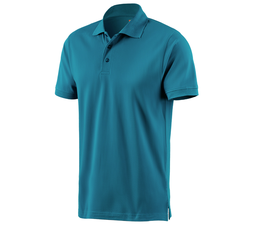 Primary image e.s. Polo shirt cotton petrol