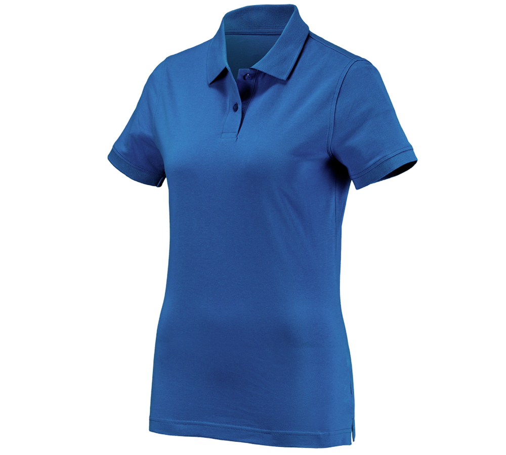 Primary image e.s. Polo shirt cotton, ladies' gentianblue