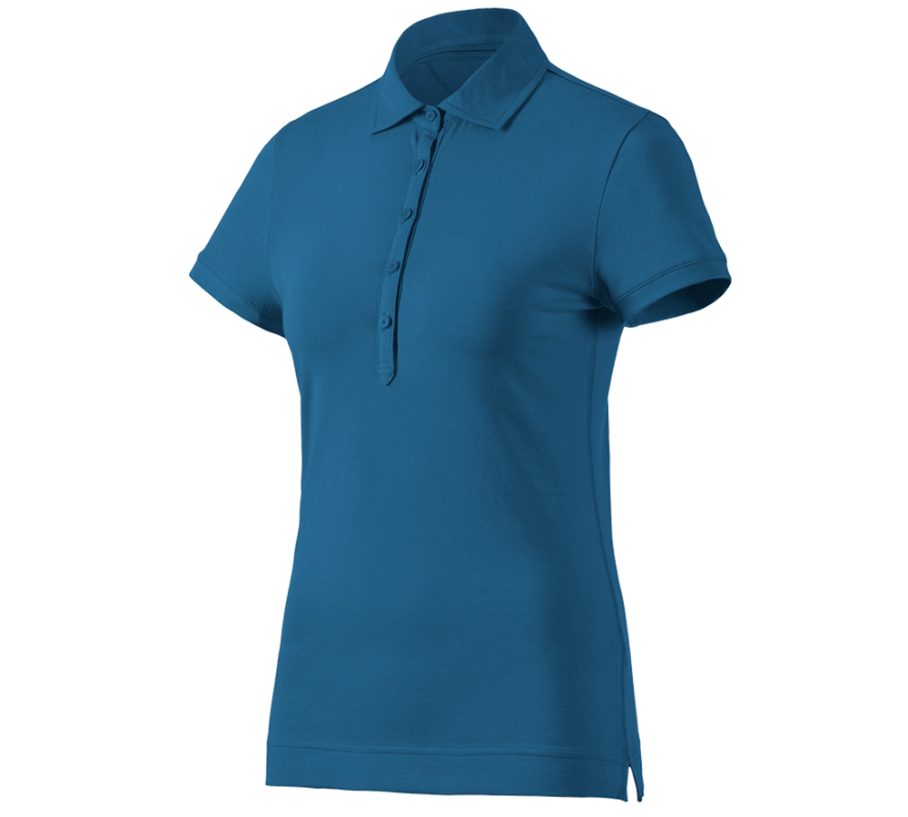 Primary image e.s. Polo shirt cotton stretch, ladies' atoll