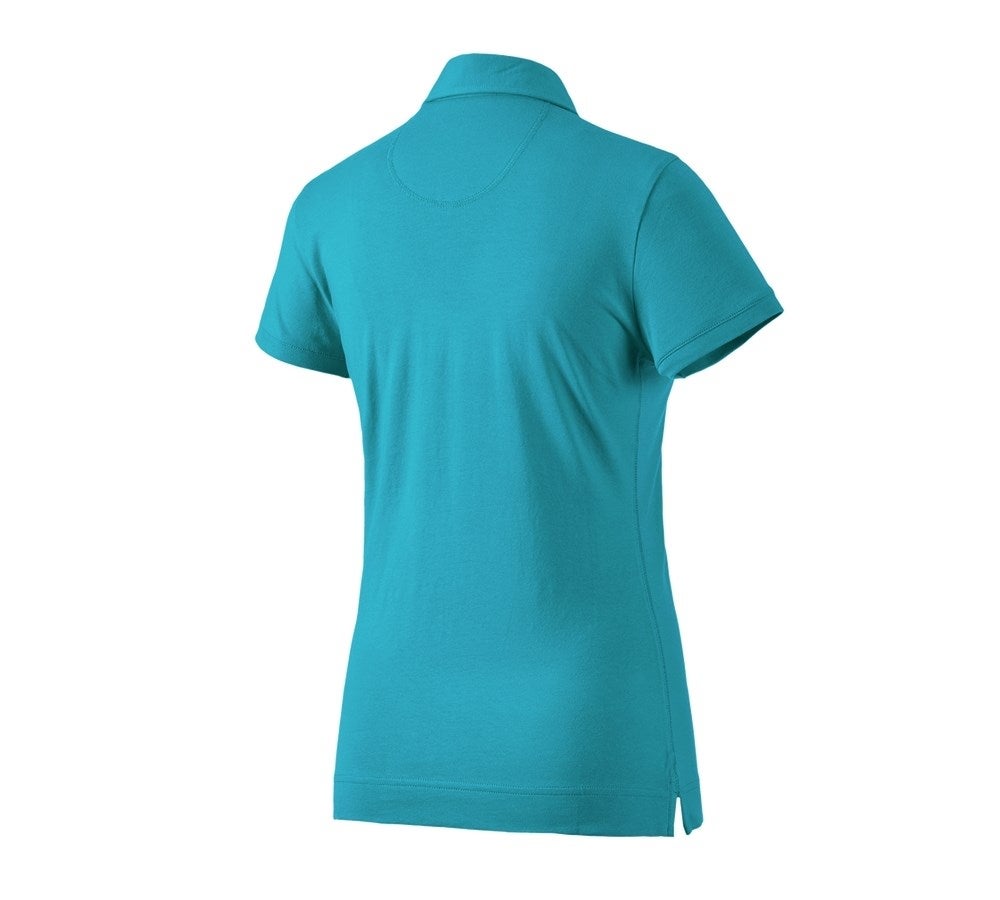 Secondary image e.s. Polo shirt cotton stretch, ladies' ocean