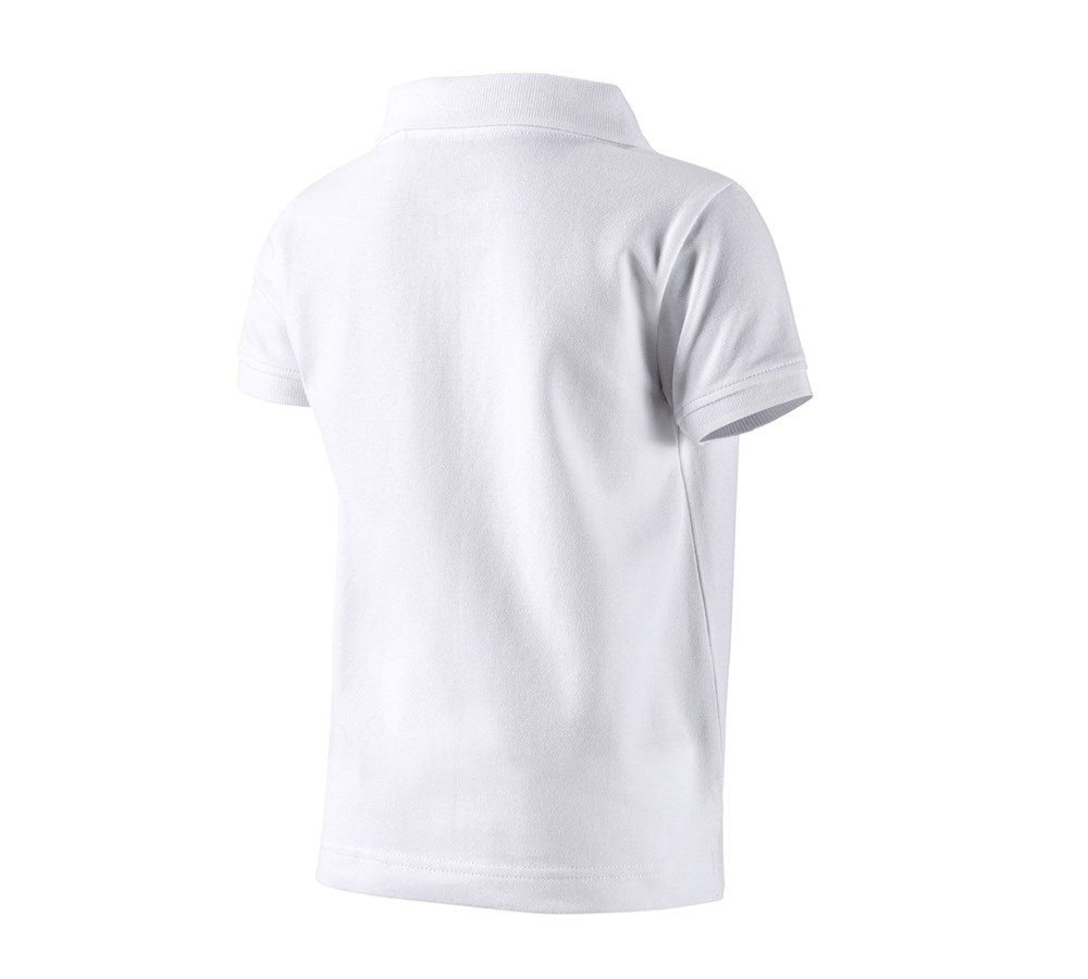 Secondary image e.s. Polo shirt cotton stretch, children's white