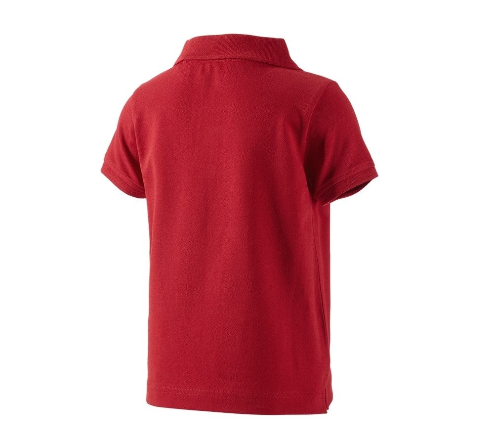 Secondary image e.s. Polo shirt cotton stretch, children's fiery red