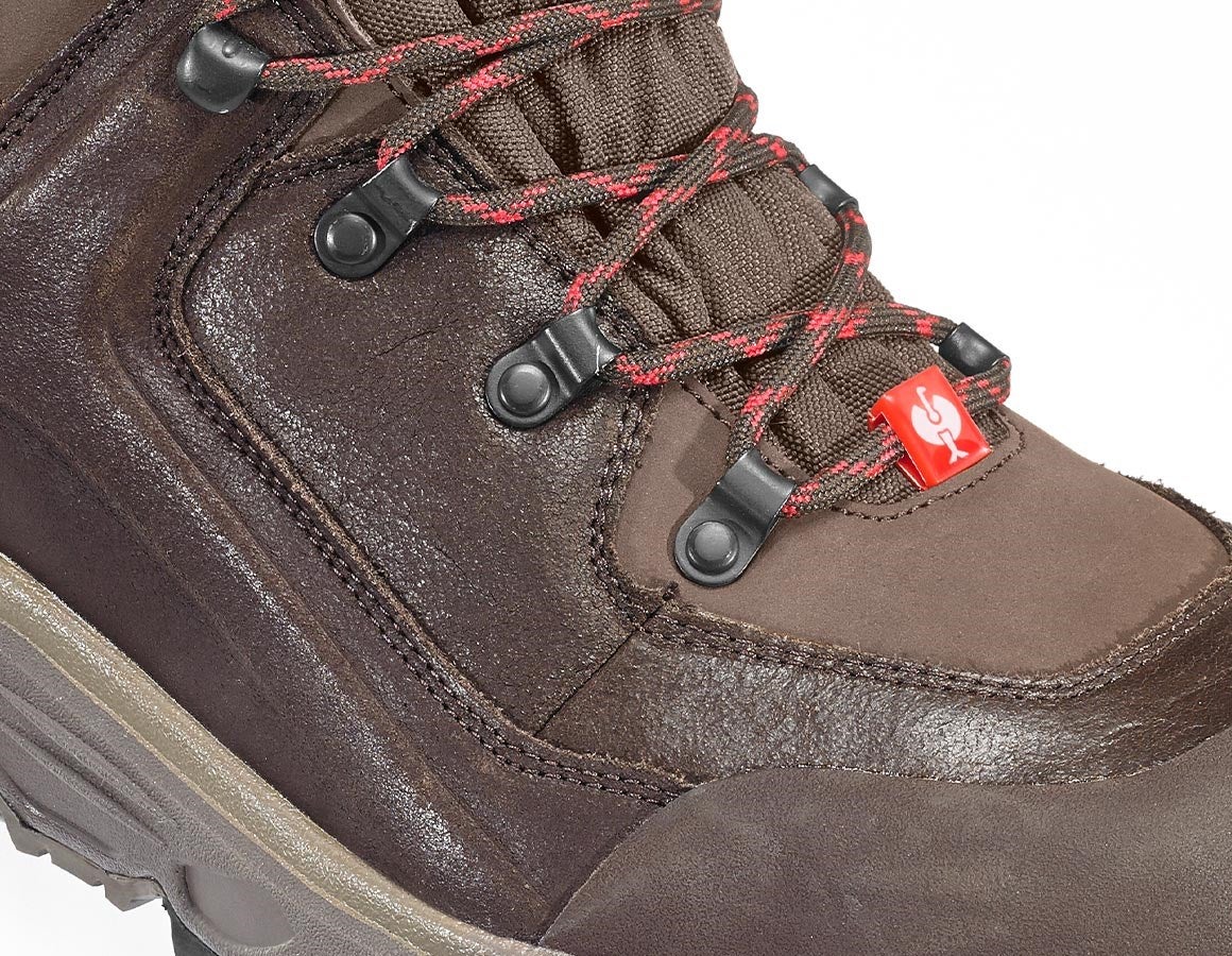 Detailed image e.s. S3 Safety boots Siom-x12 mid chestnut/hazelnut
