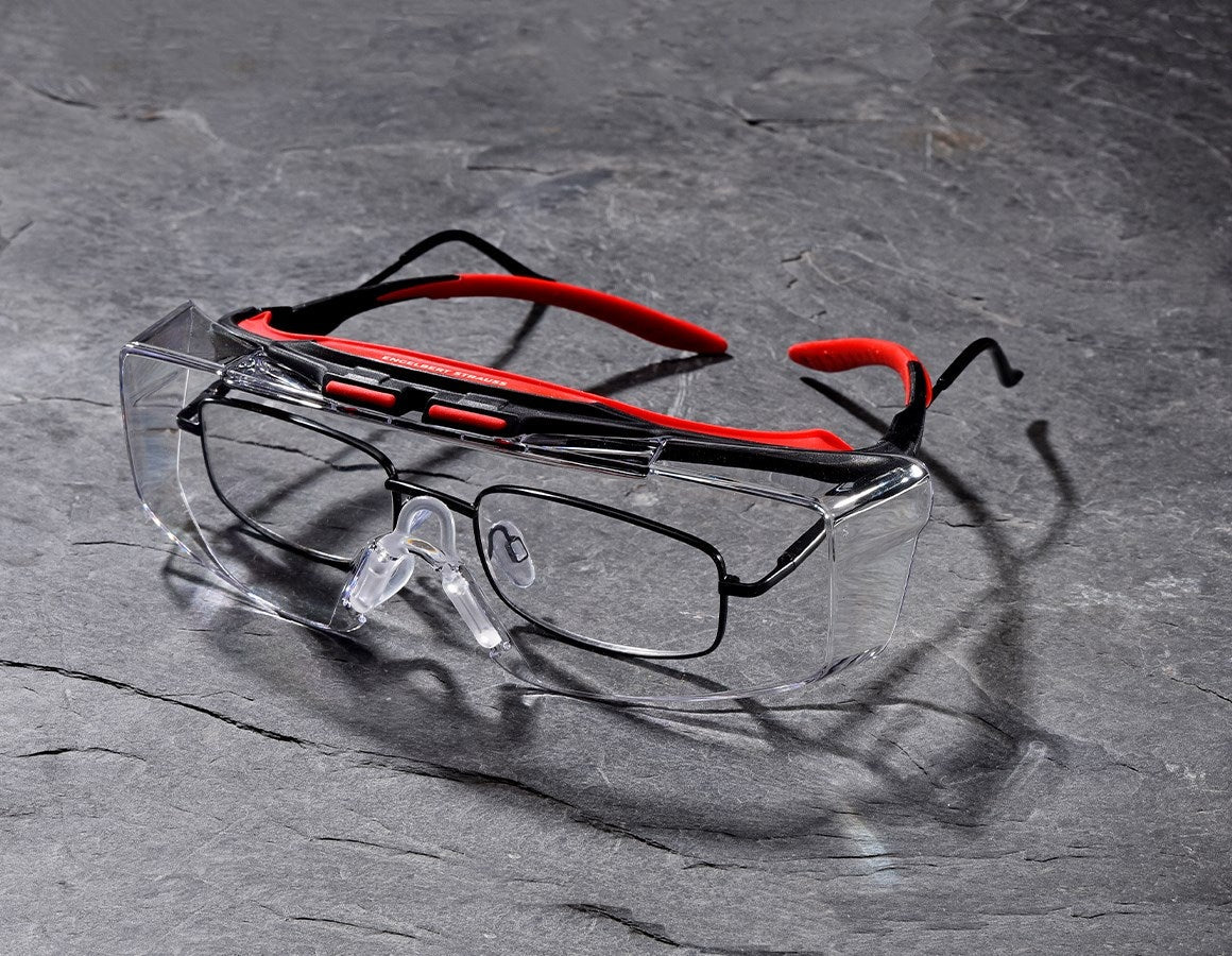 Additional image 1 e.s. Safety glasses / over-goggles Loras clear/red/black