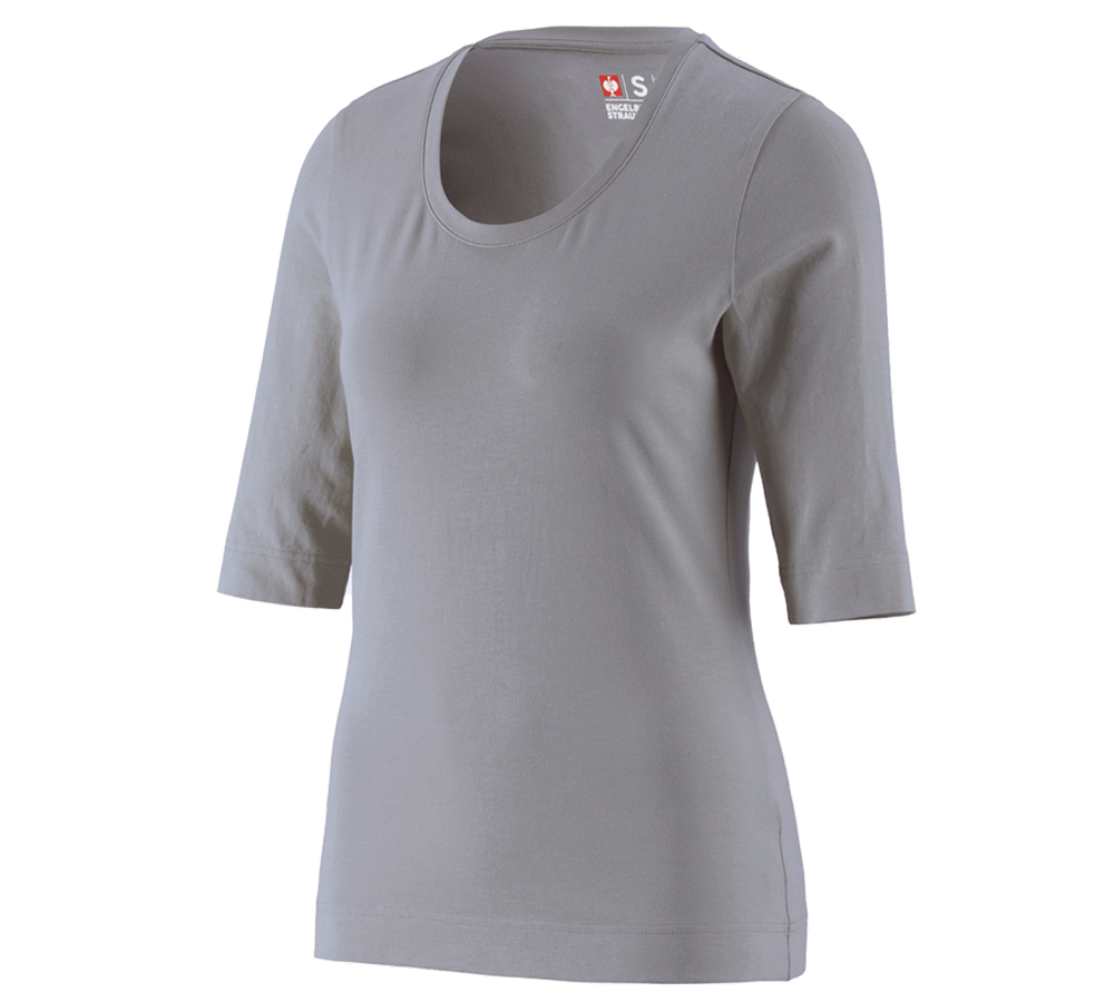 Primary image e.s. Shirt 3/4 sleeve cotton stretch, ladies' platinum