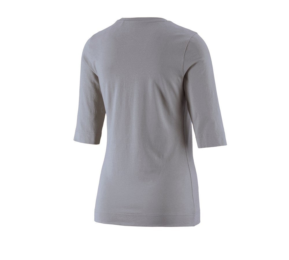 Secondary image e.s. Shirt 3/4 sleeve cotton stretch, ladies' platinum