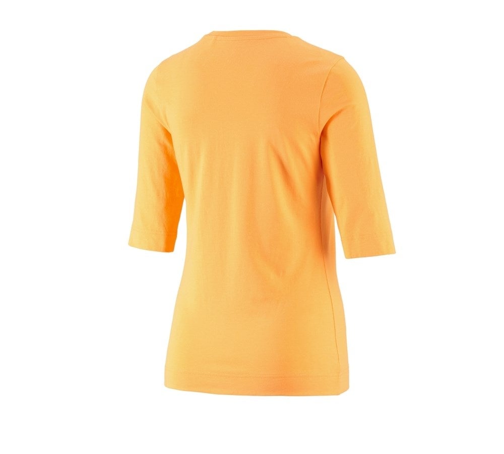 Secondary image e.s. Shirt 3/4 sleeve cotton stretch, ladies' lightorange