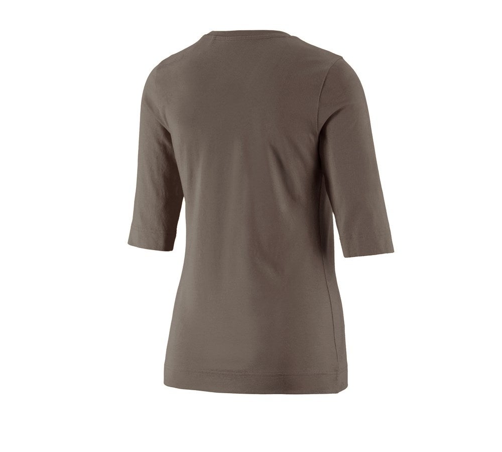 Secondary image e.s. Shirt 3/4 sleeve cotton stretch, ladies' stone