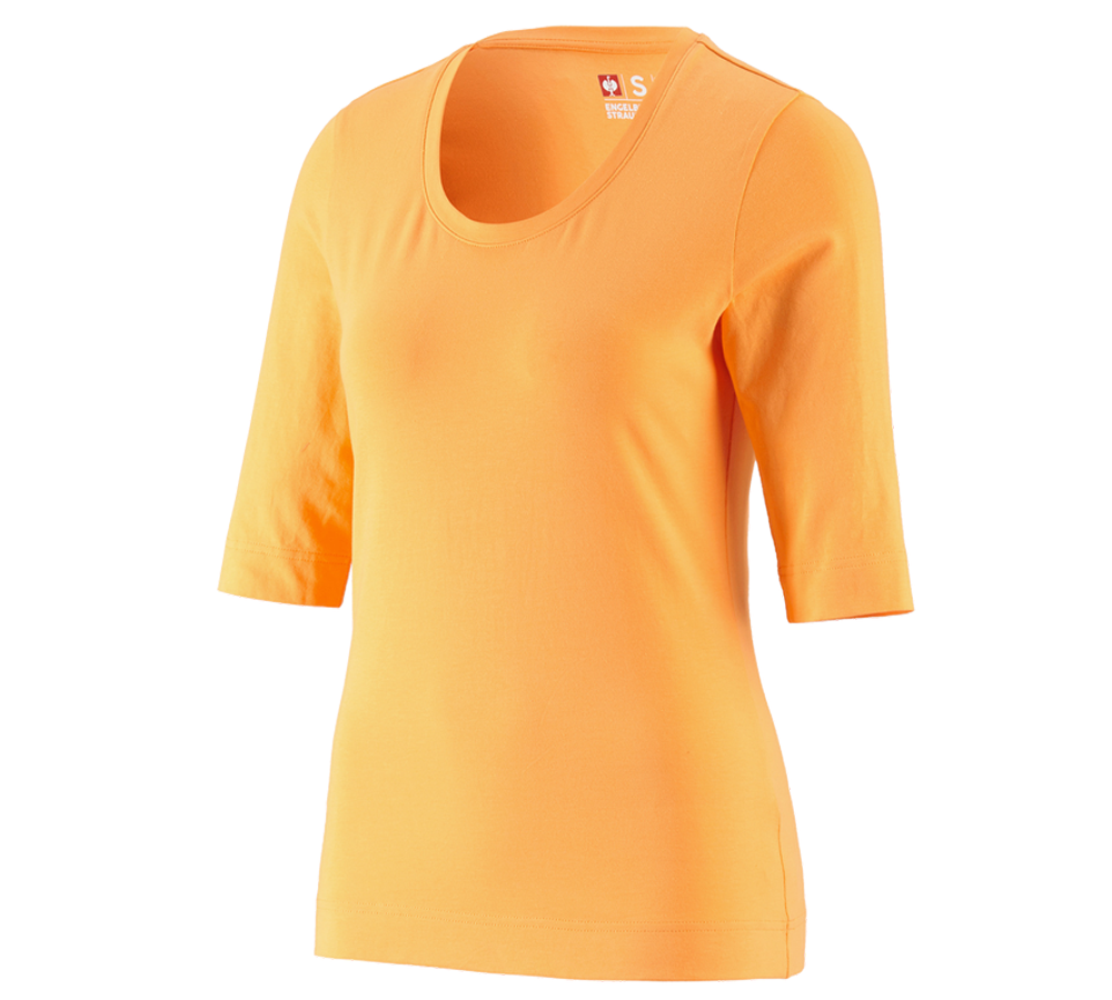 Primary image e.s. Shirt 3/4 sleeve cotton stretch, ladies' lightorange