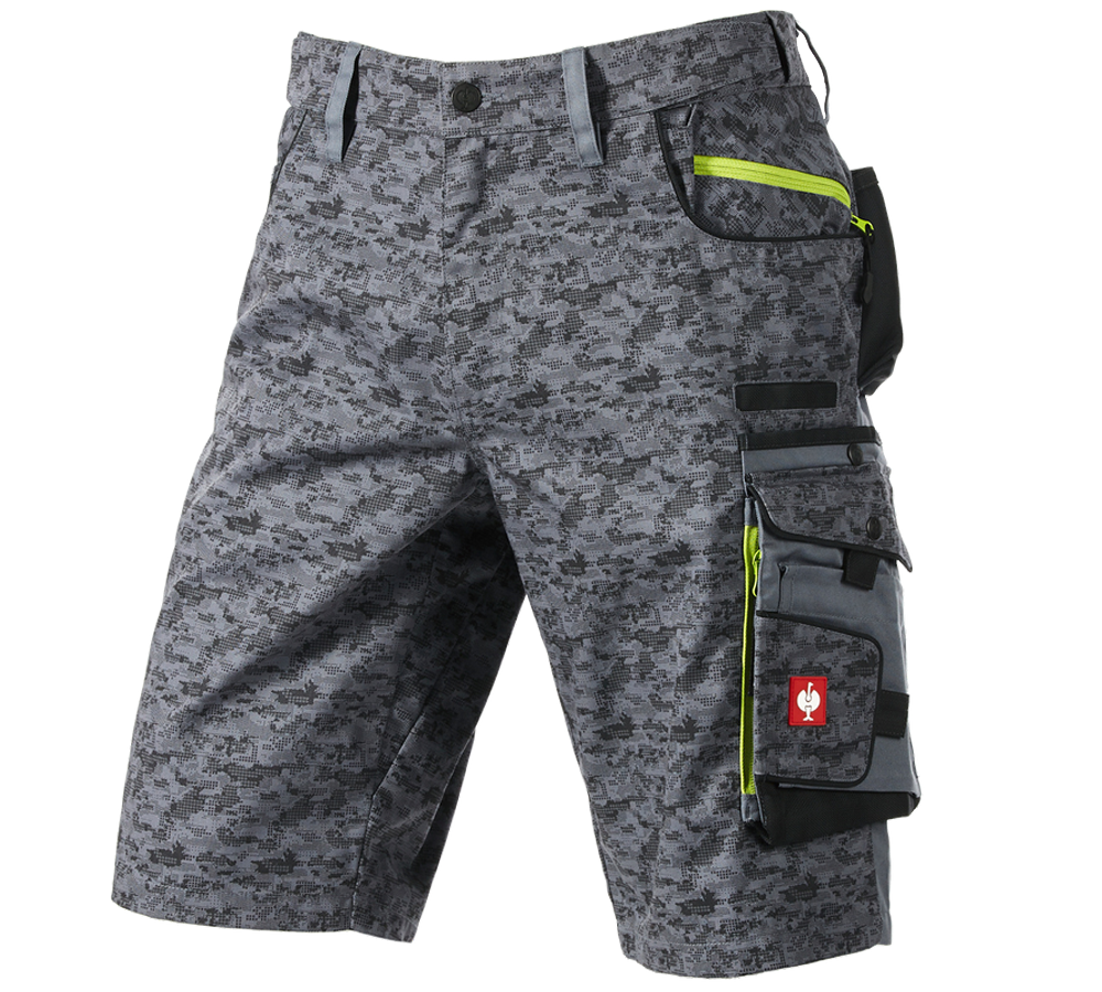 Primary image e.s. Shorts Pixel grey/graphite/lime