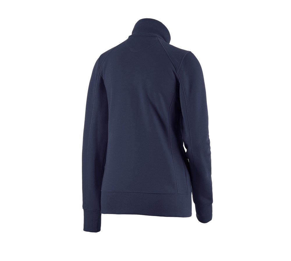 Secondary image e.s. Sweat jacket poly cotton, ladies' navy