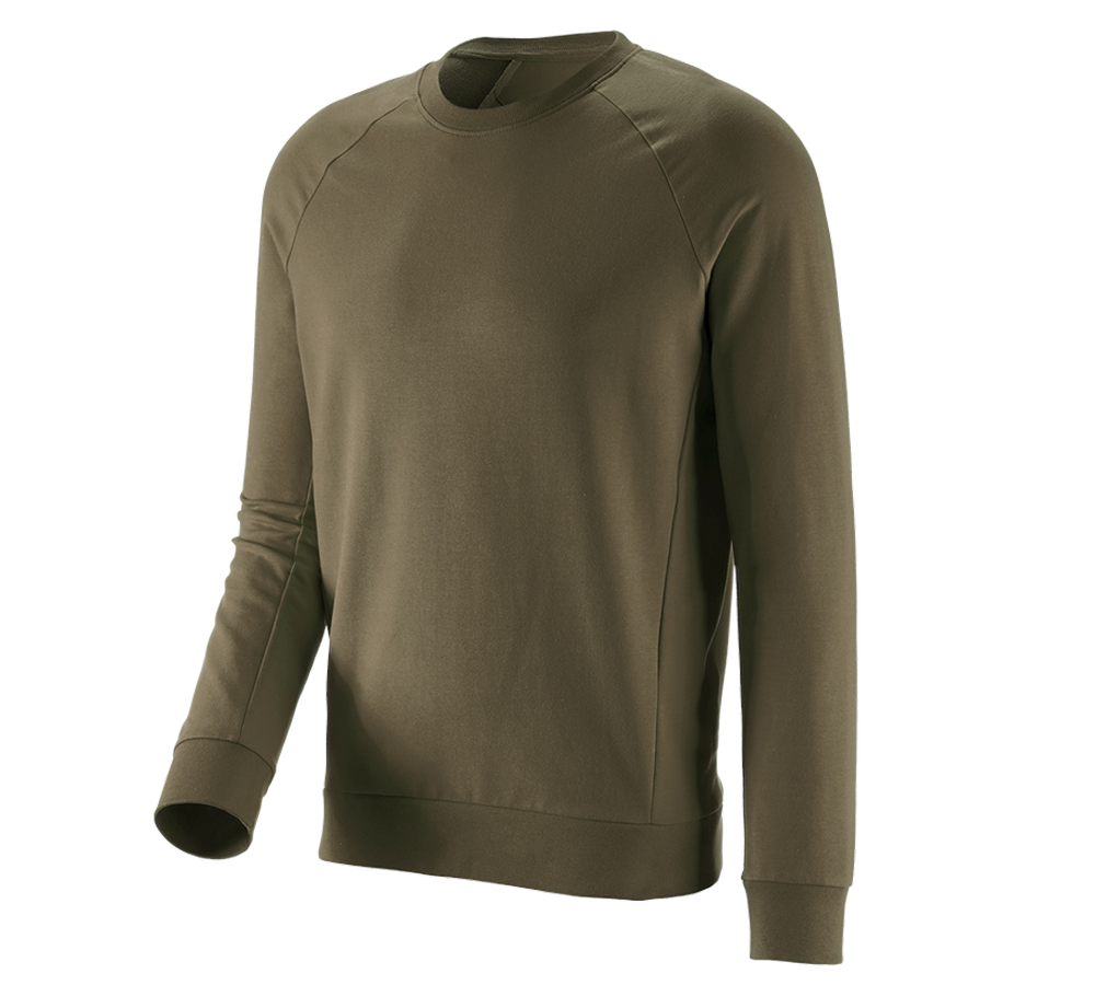 Primary image e.s. Sweatshirt cotton stretch mudgreen