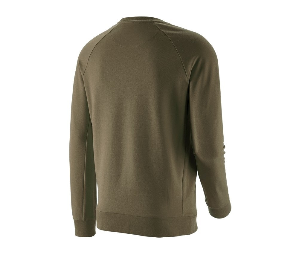 Secondary image e.s. Sweatshirt cotton stretch mudgreen