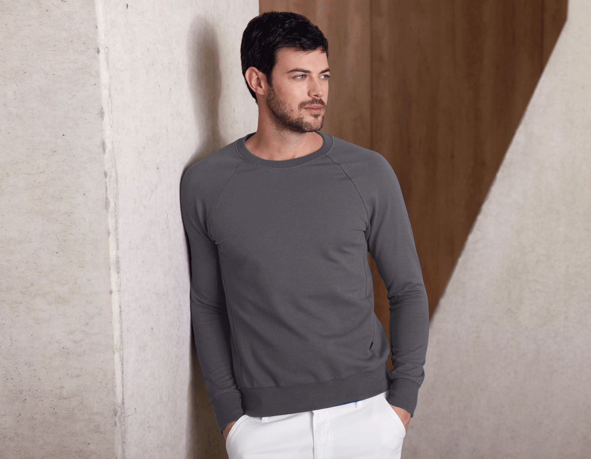 Main action image e.s. Sweatshirt cotton stretch anthracite