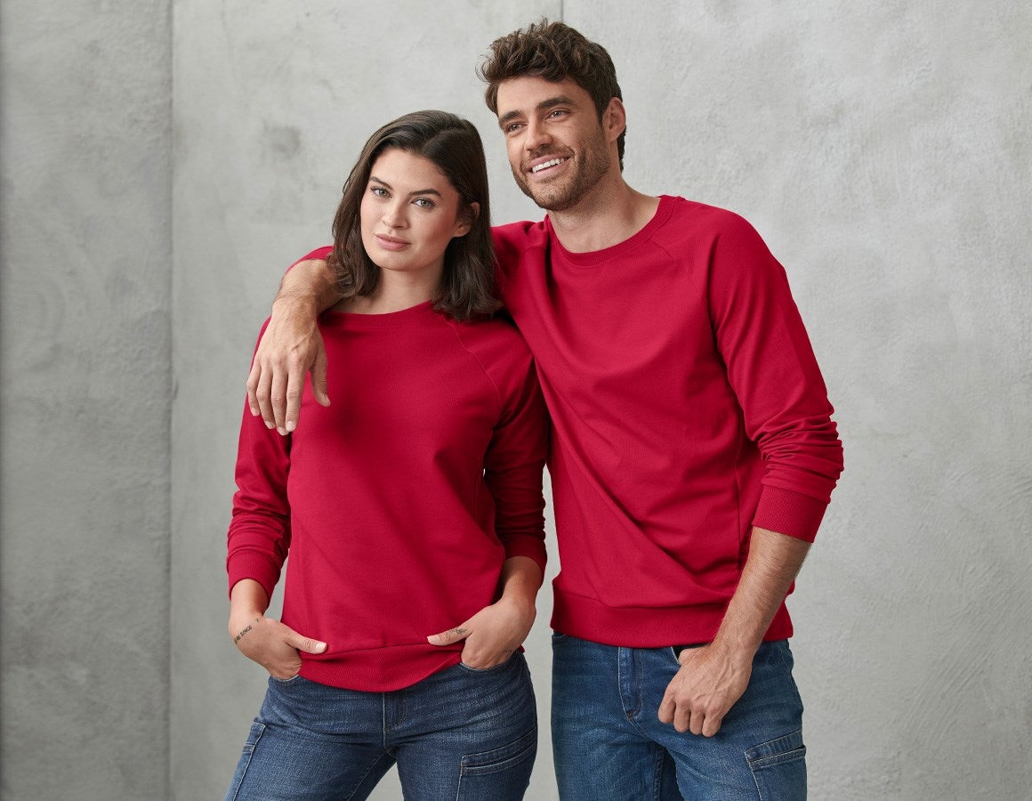 Additional image 3 e.s. Sweatshirt cotton stretch fiery red