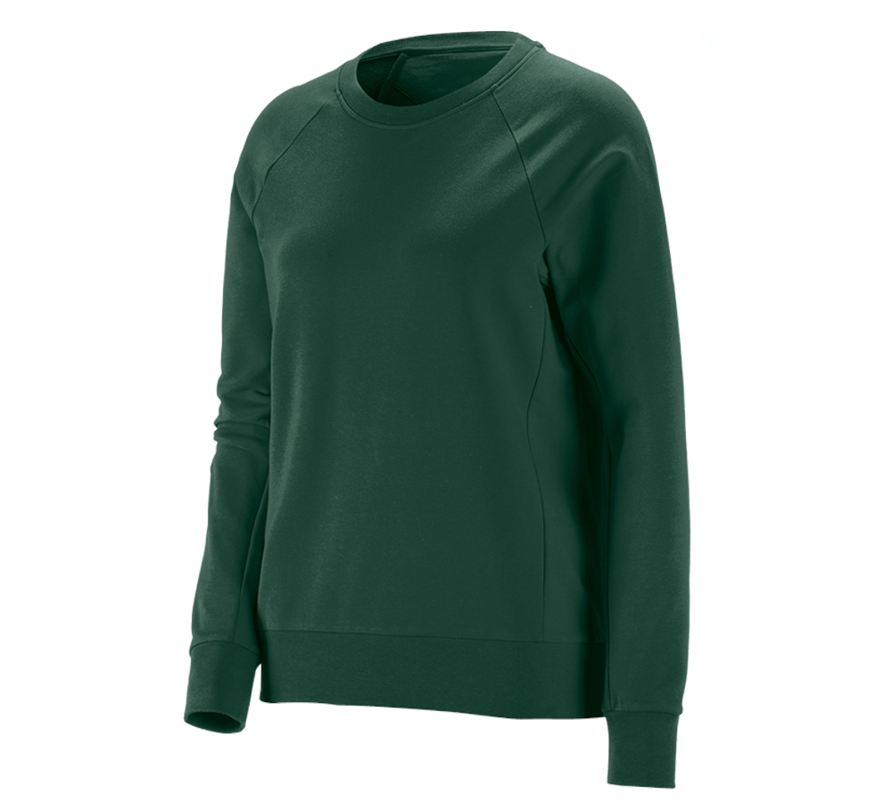 Primary image e.s. Sweatshirt cotton stretch, ladies' green