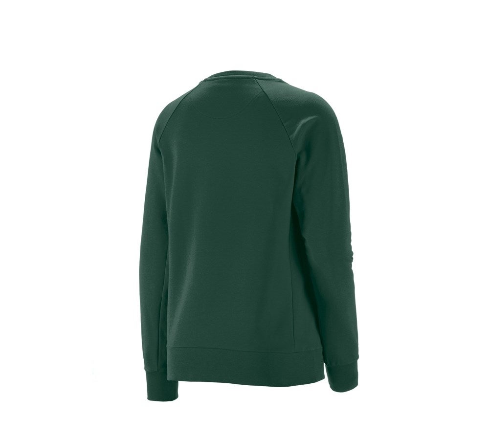 Secondary image e.s. Sweatshirt cotton stretch, ladies' green