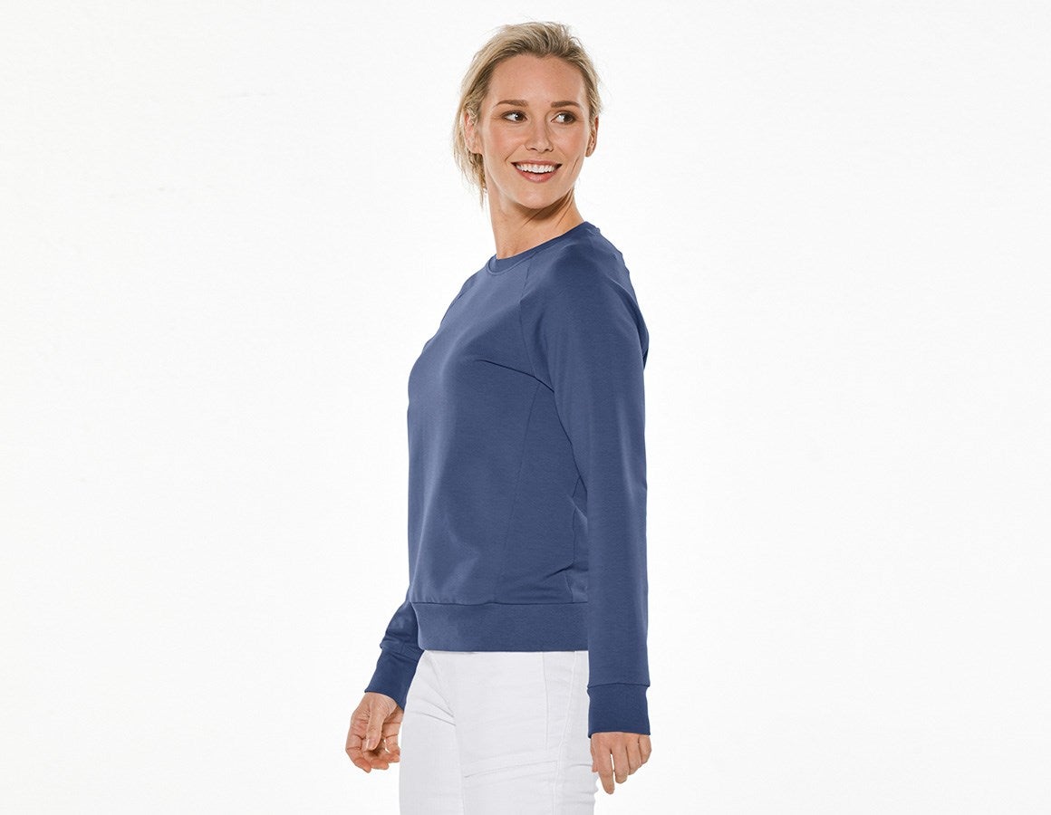 Additional image 1 e.s. Sweatshirt cotton stretch, ladies' cobalt