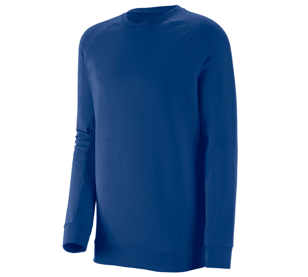 Primary image e.s. Sweatshirt cotton stretch, long fit royal