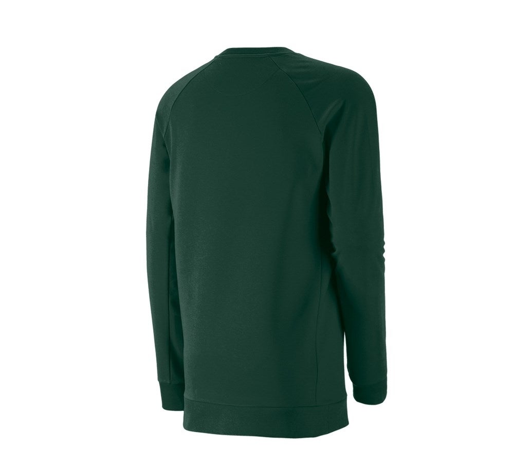 Secondary image e.s. Sweatshirt cotton stretch, long fit green