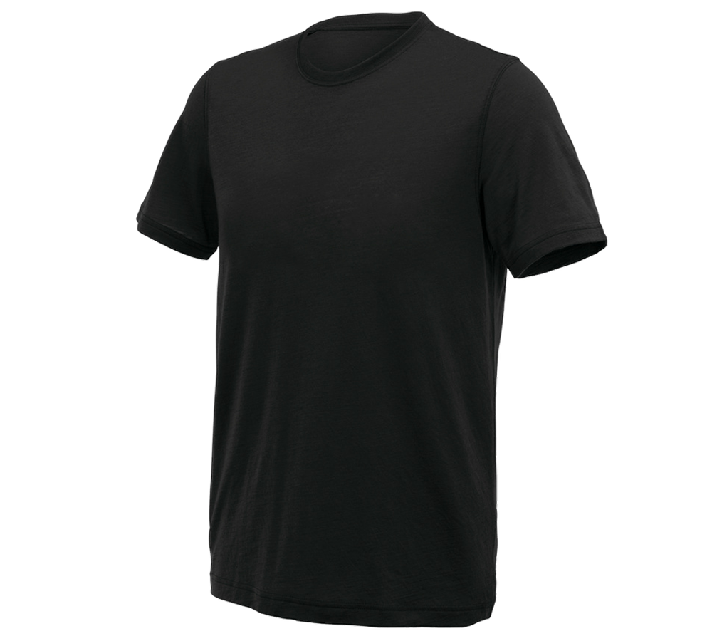 Primary image e.s. T-shirt Merino light black