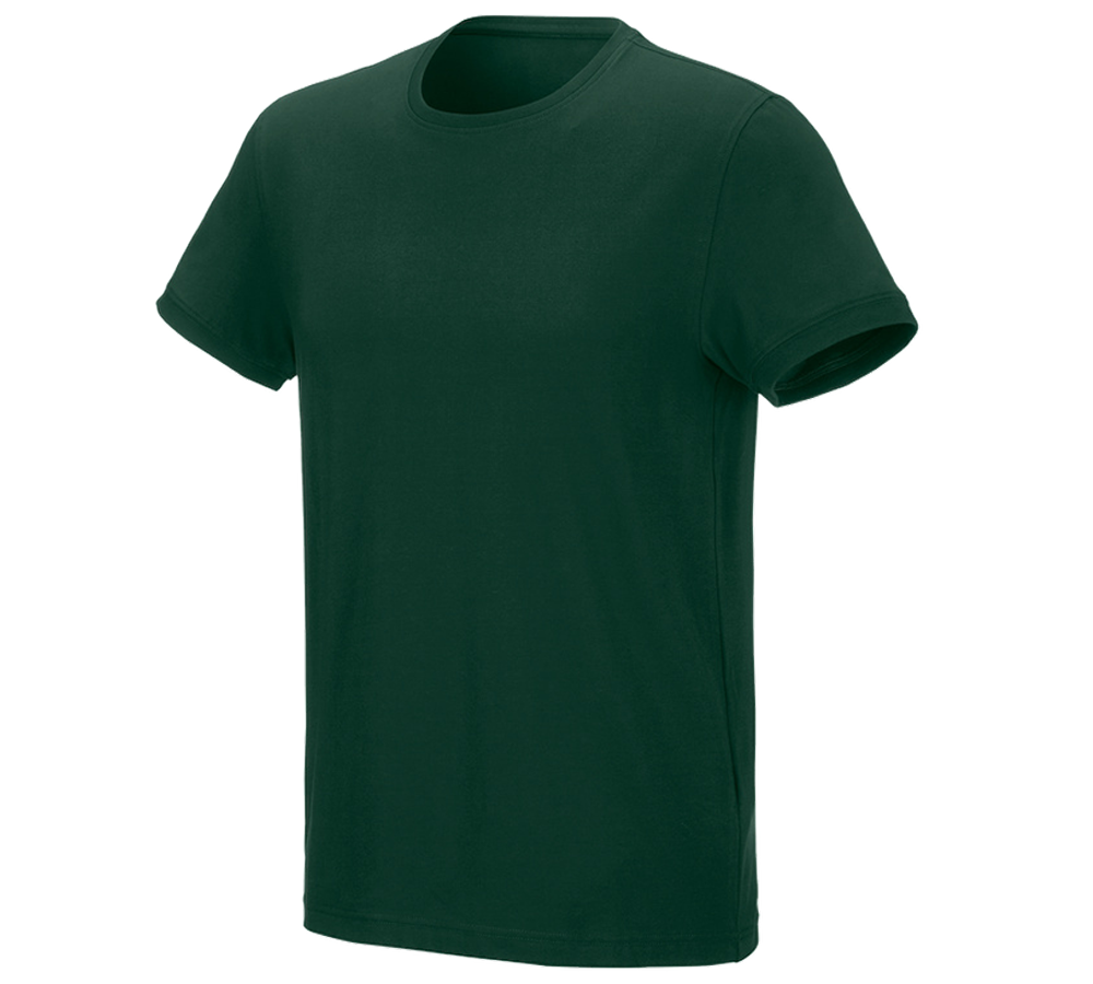 Primary image e.s. T-shirt cotton stretch green