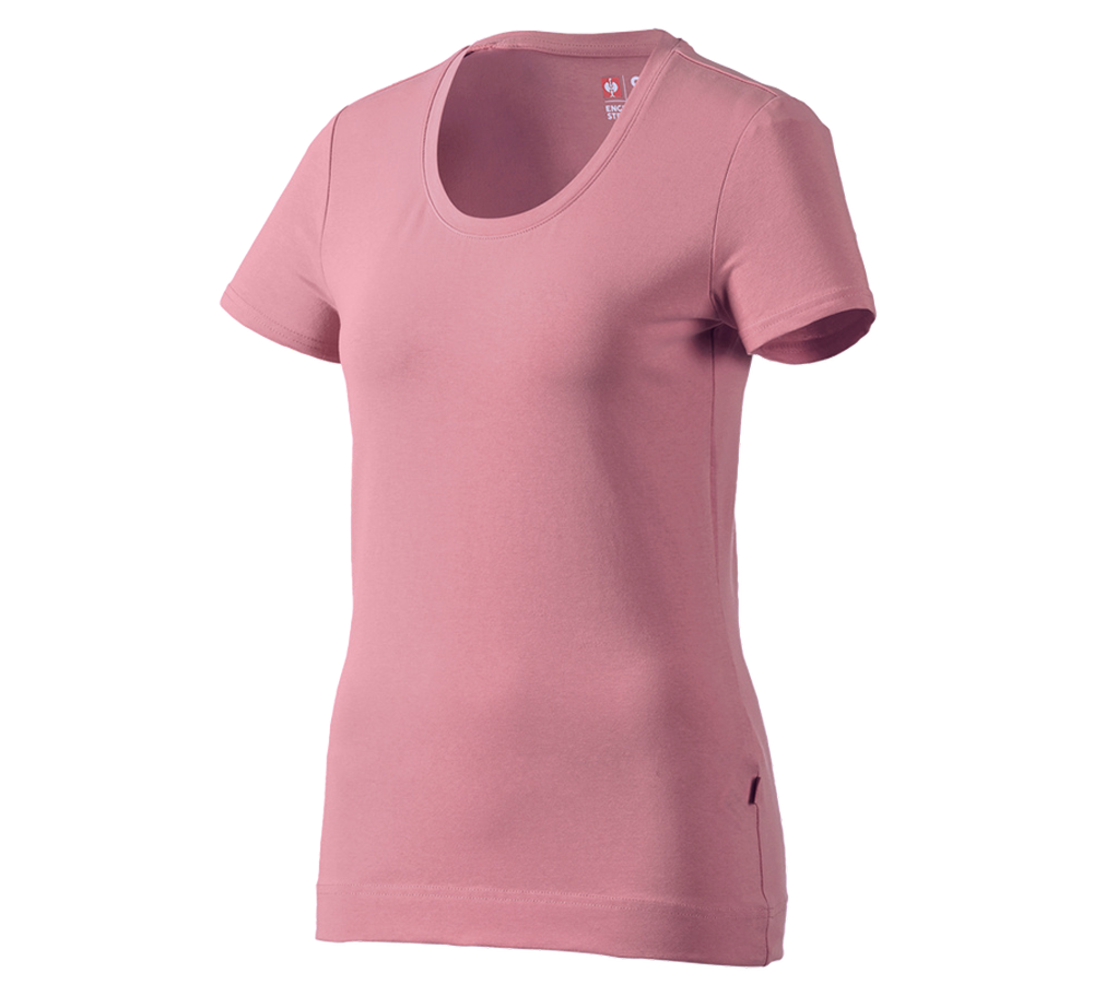 Primary image e.s. T-shirt cotton stretch, ladies' antiquepink