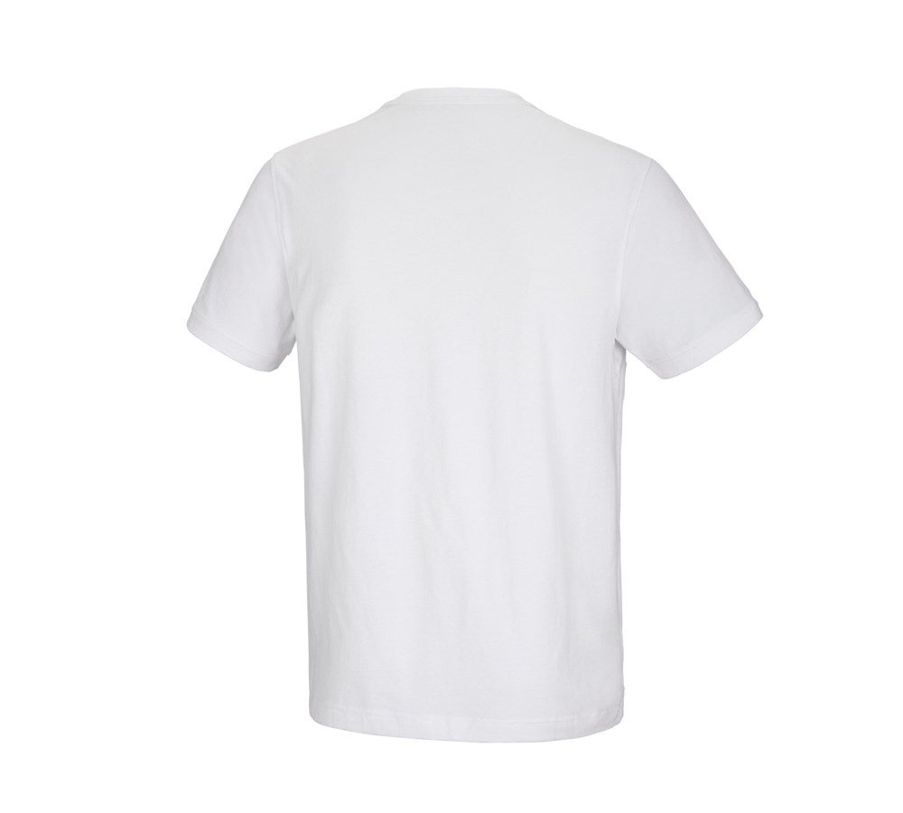 Secondary image e.s. T-shirt cotton stretch Pocket white