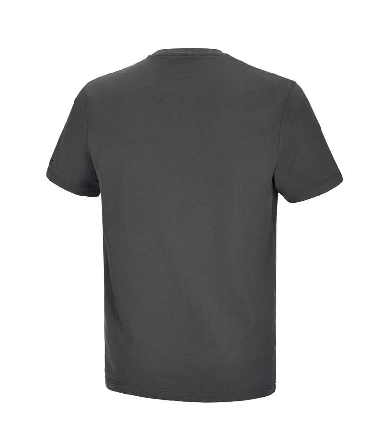 Secondary image e.s. T-shirt cotton stretch Pocket anthracite