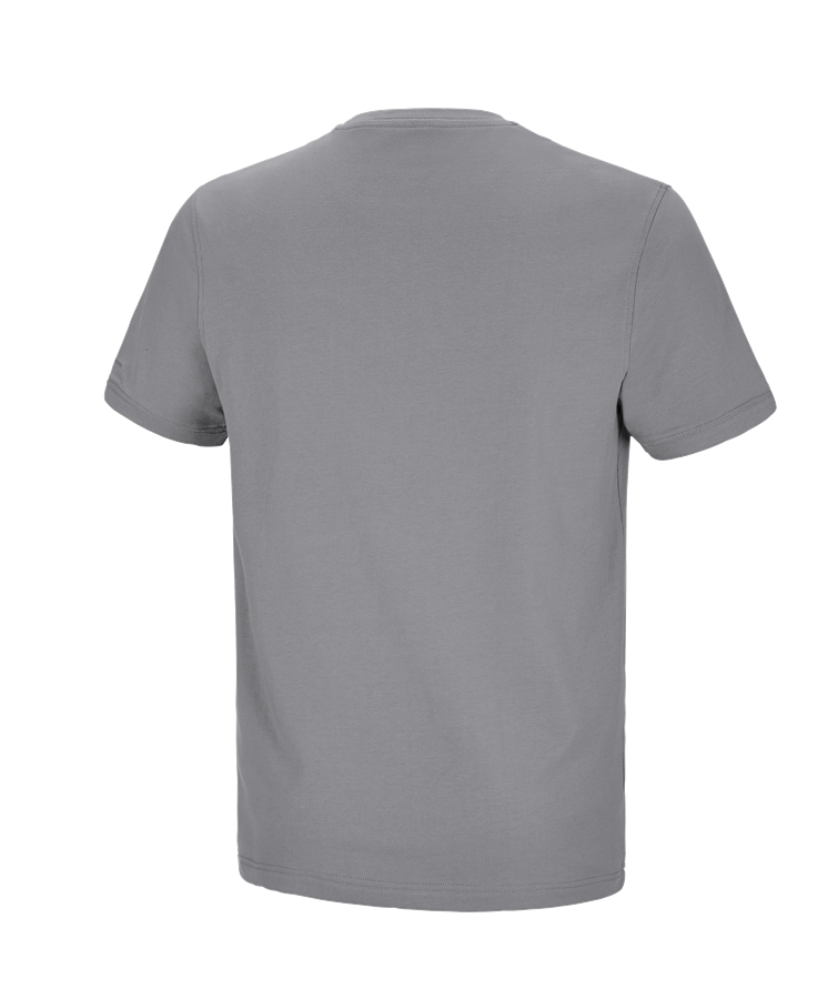 Secondary image e.s. T-shirt cotton stretch Pocket platinum