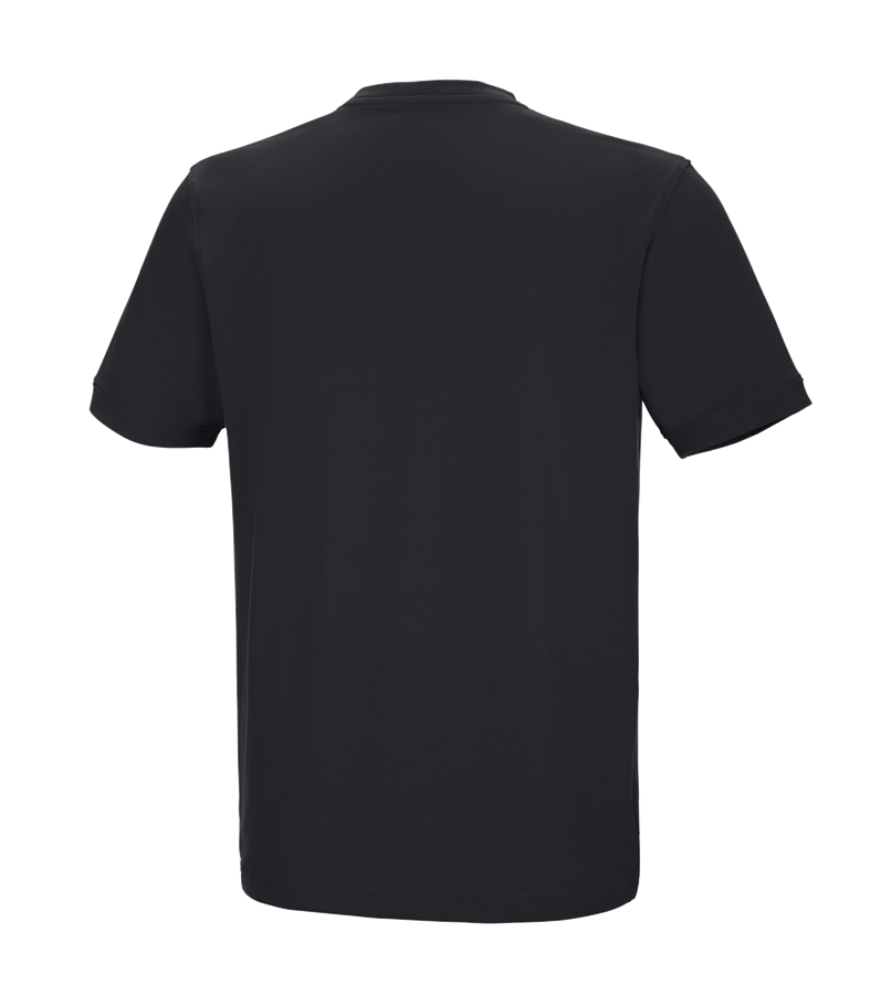 Secondary image e.s. T-shirt cotton stretch V-Neck black