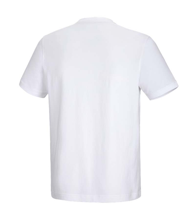 Secondary image e.s. T-shirt cotton stretch V-Neck white