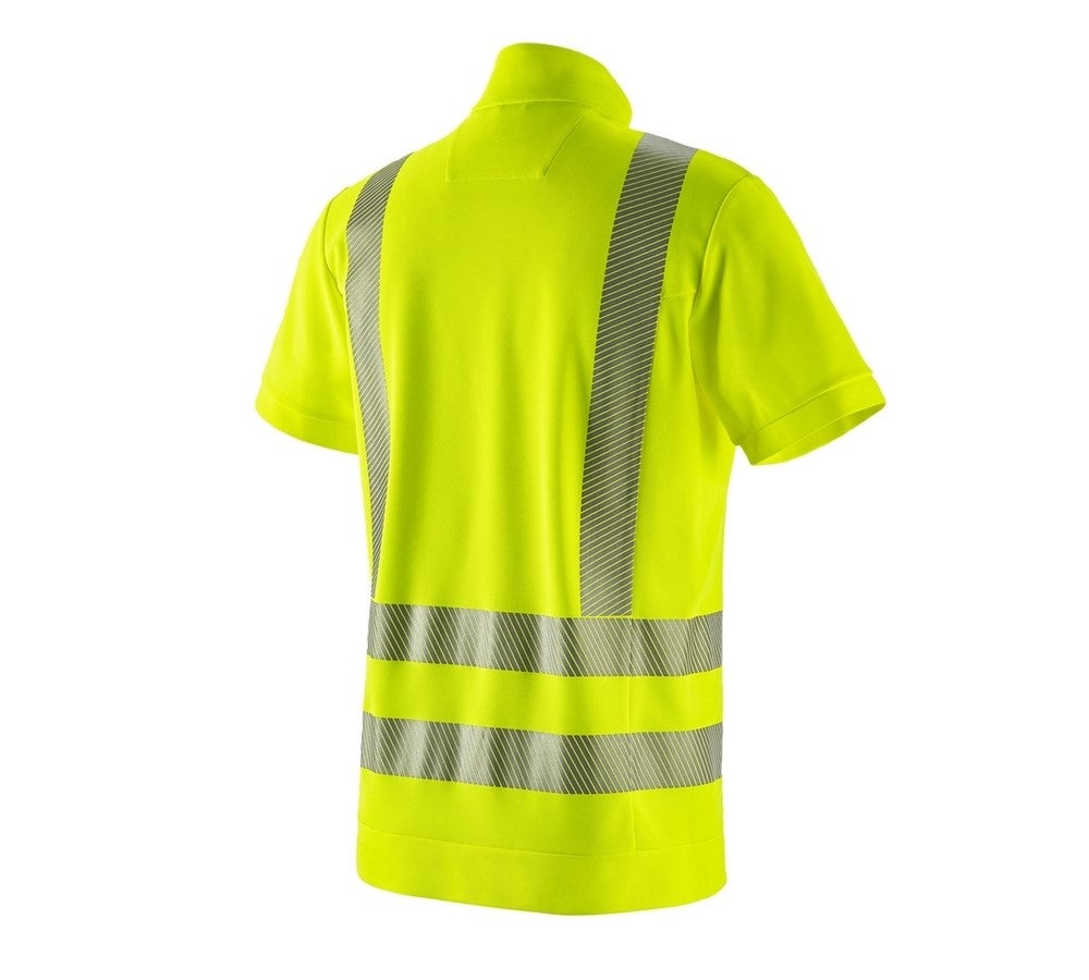 Secondary image e.s. High-vis functional ZIP-t-shirt UV high-vis yellow